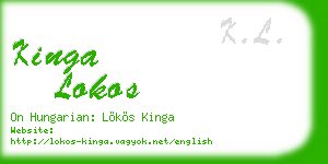 kinga lokos business card
